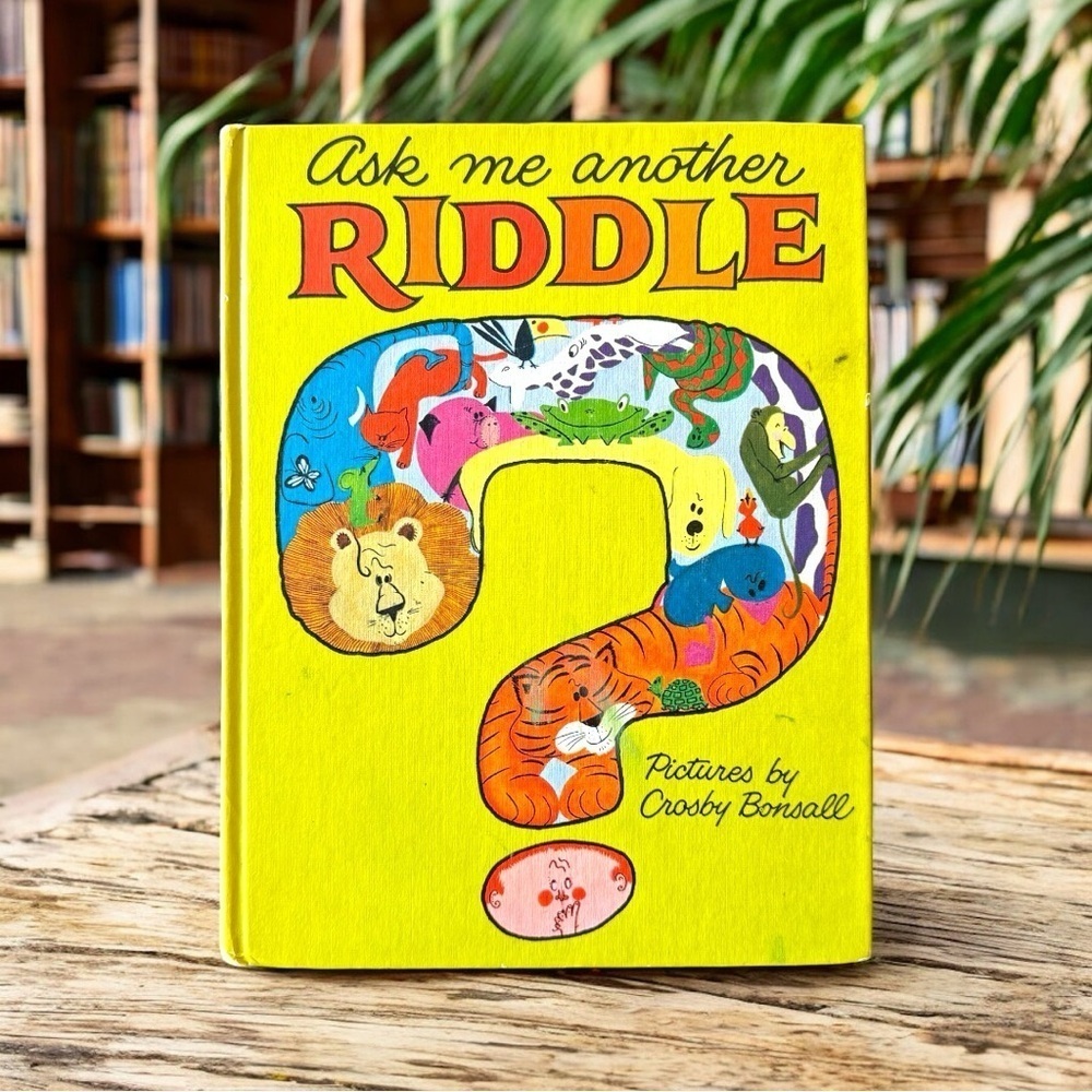 VINTAGE Ask Me Another Riddle - Illustrated by Crosby Bonsall - Hardcover